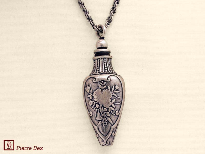 Pierre Bex Art-Nouveau necklace with smelling salt bottle 41243-04