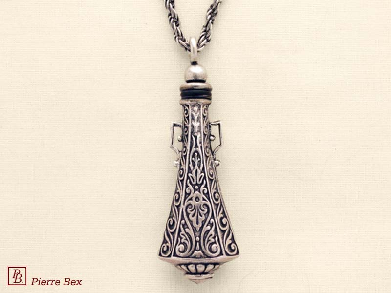 Pierre Bex Art-Nouveau necklace with smelling salt bottle 41243-06