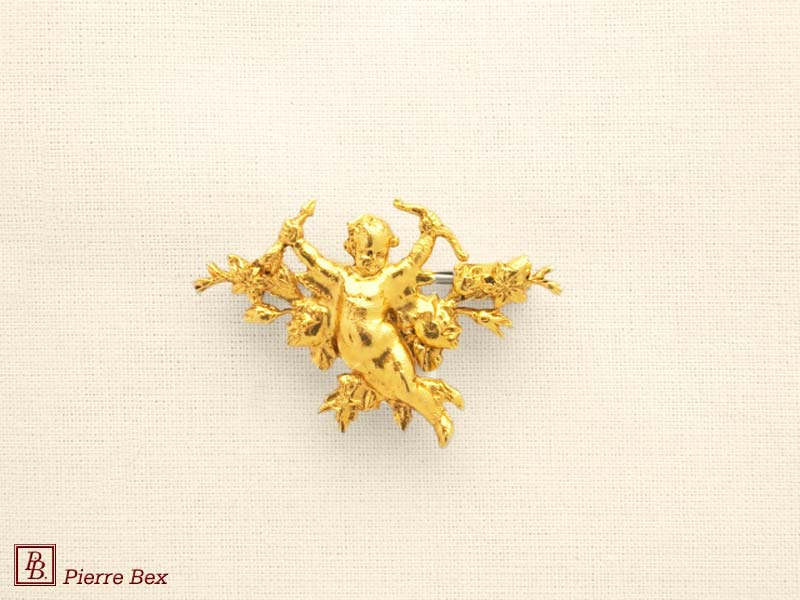 Pierre Bex Art-Nouveau brooch cherub 44146-D5