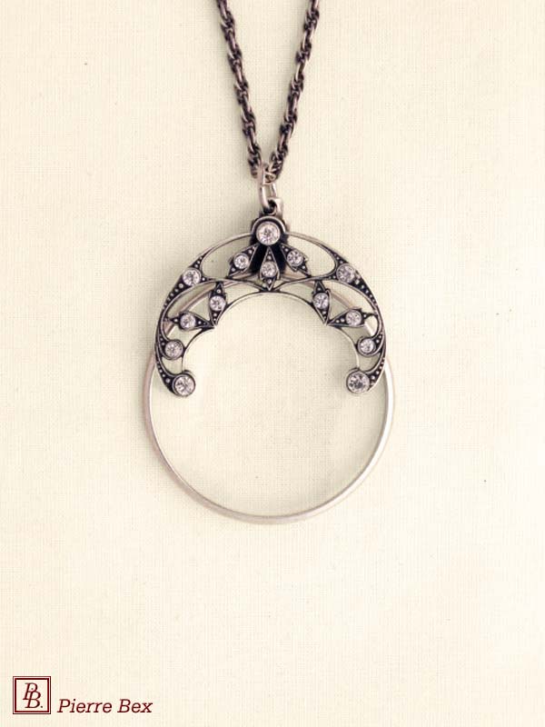Pierre Bex Art-Deco magnifying glass necklace 45013-04