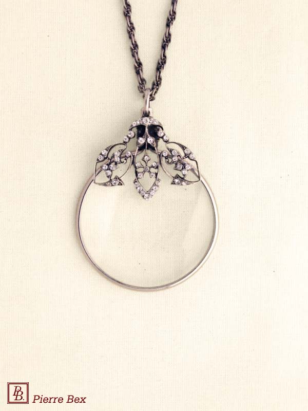 Pierre Bex Art-Deco magnifying glass necklace 45013-05