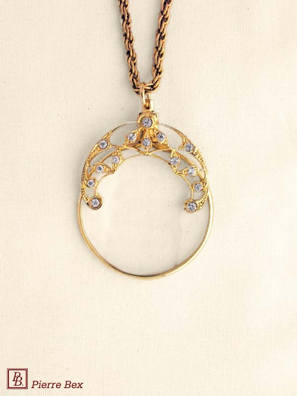 Pierre Bex Art-Deco magnifying glass necklace 45013-D4