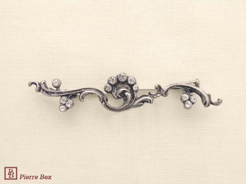 Pierre Bex Art-Deco brooch with rhinestones 45176-05