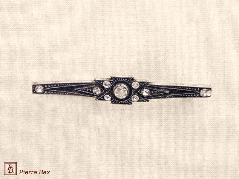 Pierre Bex Art-Deco brooch with rhinestones 45176-07