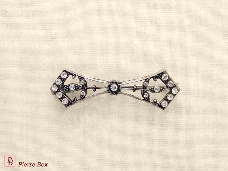 Pierre Bex Art-Deco brooch with rhinestones 45176-08
