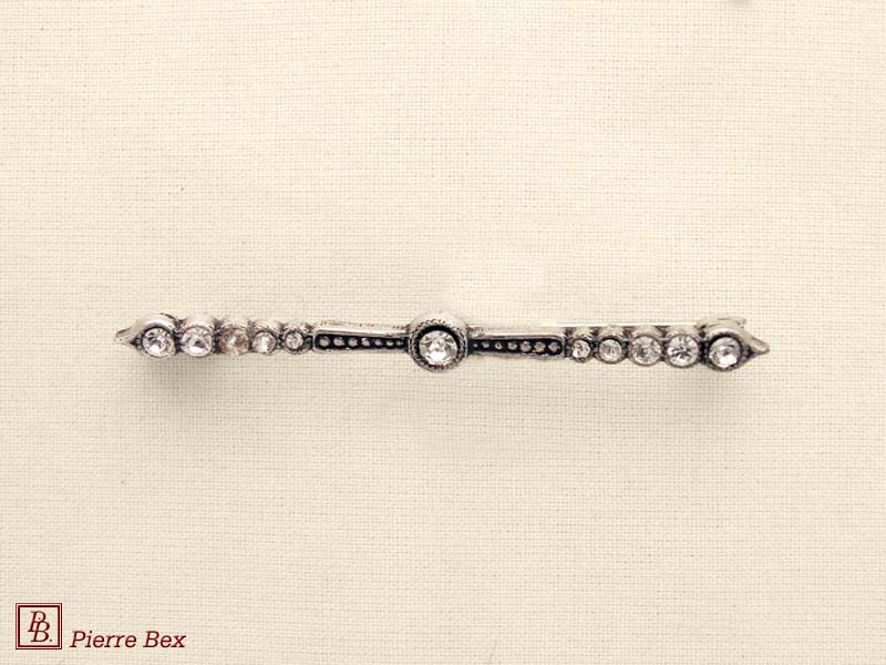 Pierre Bex Art-Deco brooch with rhinestones 45176-13