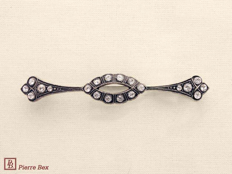 Pierre Bex Art-Deco brooch with rhinestones 45176-14