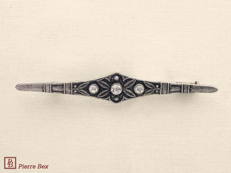 Pierre Bex Art-Deco brooch with rhinestones 45176-17