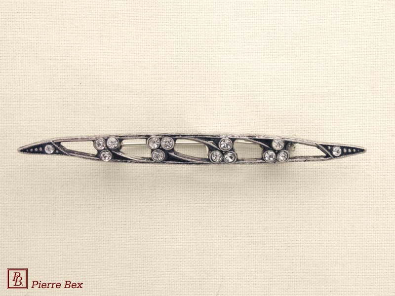 Pierre Bex Art-Deco brooch with rhinestones 45176-19