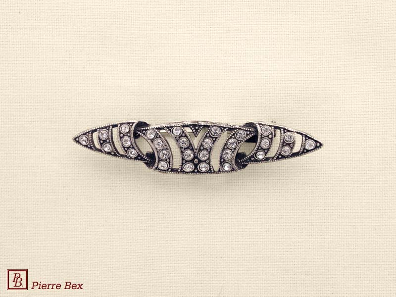Pierre Bex Art-Deco brooch with rhinestones 45176-22