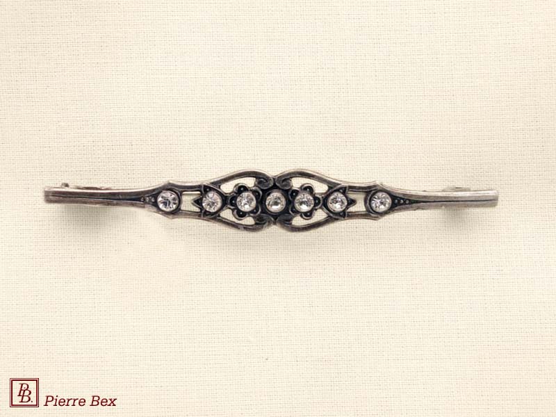 Pierre Bex Art-Deco brooch with rhinestones 45176-27