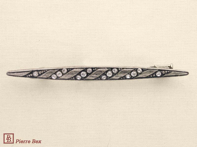 Pierre Bex Art-Deco brooch with rhinestones 45176-32