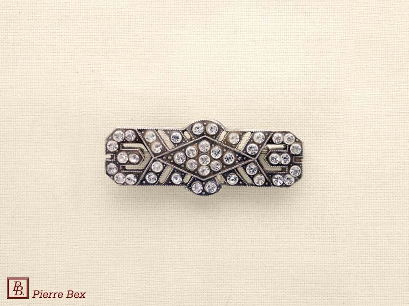 Pierre Bex Art-Deco brooch with rhinestones 45176-33