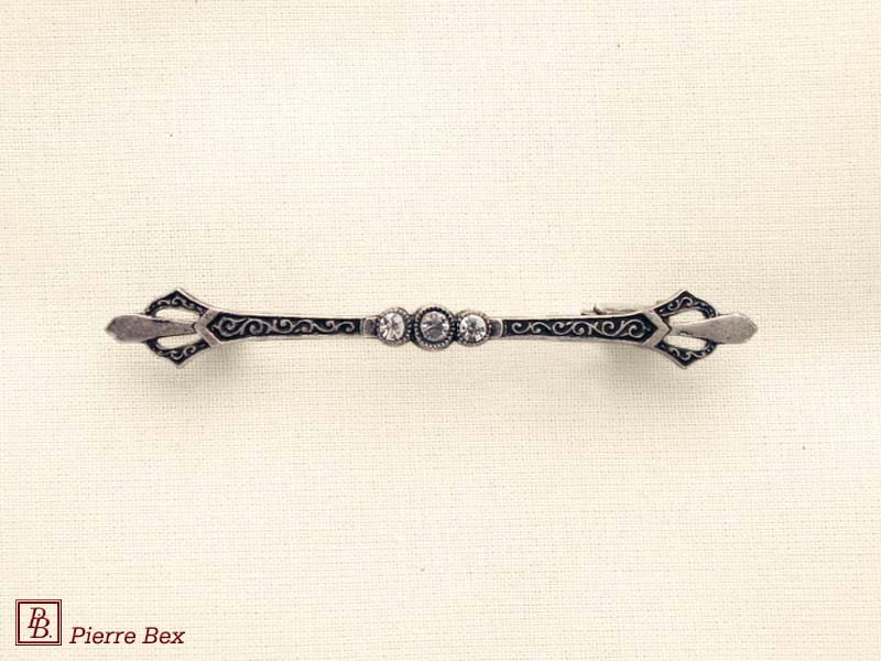 Pierre Bex Art-Deco brooch with rhinestones 45176-34
