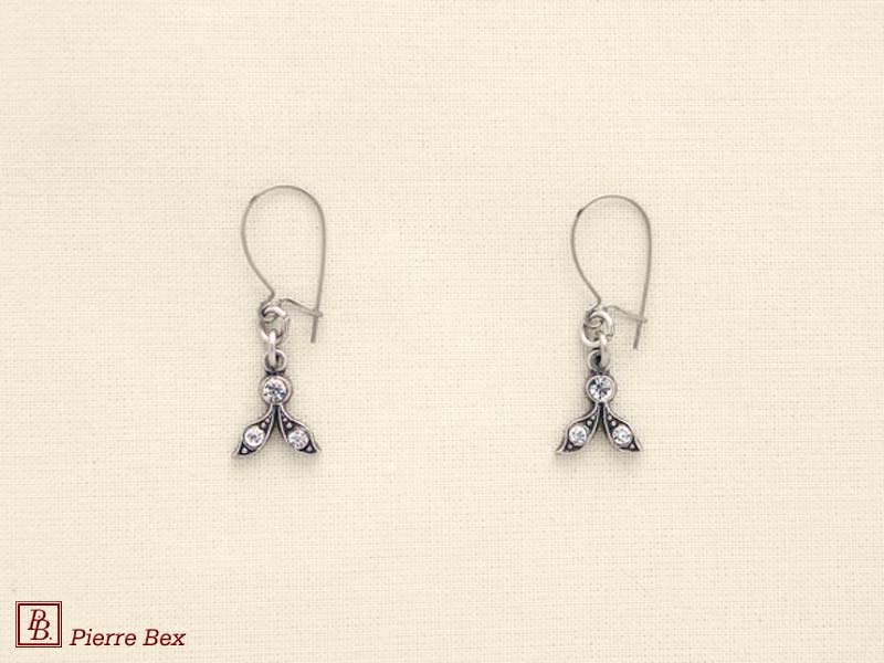 Pierre Bex Art-Deco earrings with rhinestones 45215-33