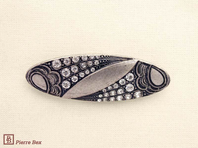 Pierre Bex Art-Deco brooch with rhinestones 45386-06