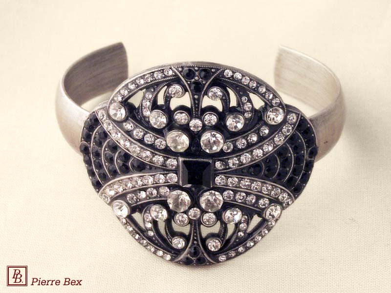 Pierre Bex Art-Deco bracelet with rhinestones 45452-06