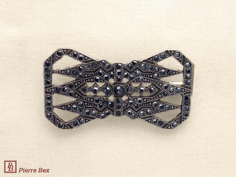 Pierre Bex Art-Deco brooch with rhinestones 45526-03A