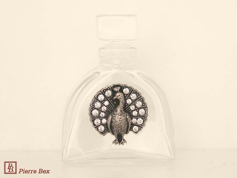 Pierre Bex Art-Deco perfume bottle peacock 46019-25
