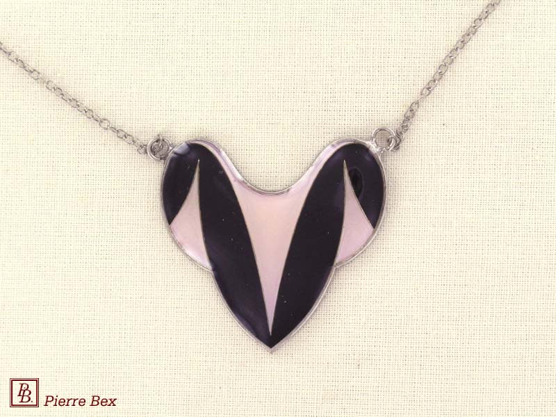 Pierre Bex Art-Deco enamel necklace 48144-02