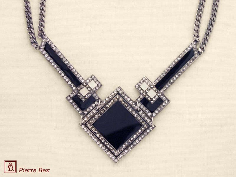 Pierre Bex Art-Deco large necklace 49254-02