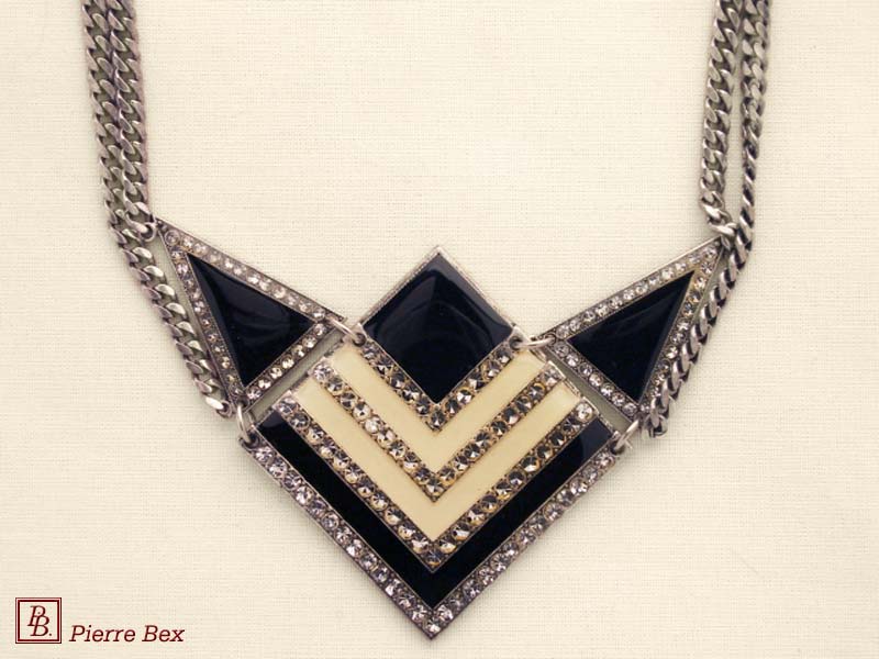 Pierre Bex Art-Deco large necklace 49254-05